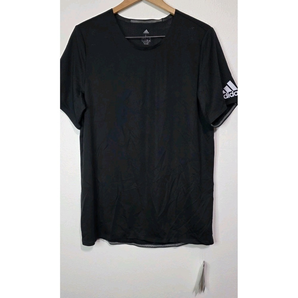 NWT Adidas Heat.Rdy HIIT Shirt Men L Training Running Athletic Lightweight Black